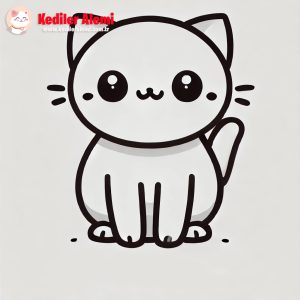 tatlı kedi çizimi kolay